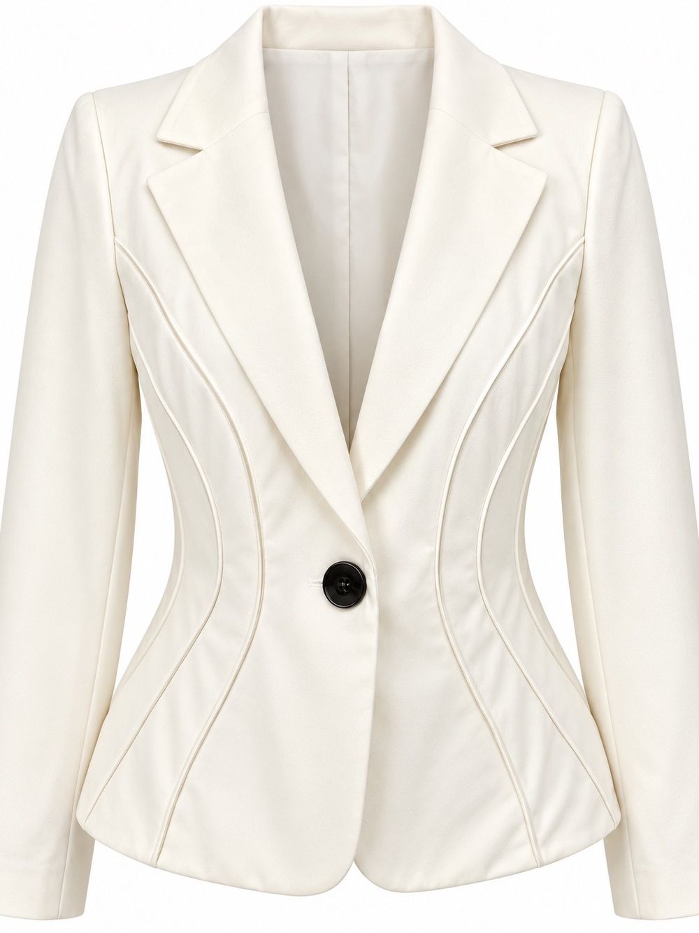 XOXO Women’s XL Winter White 2 Piece Pant Suit Blazer Wide Leg Pants Belted - Picture 4 of 7